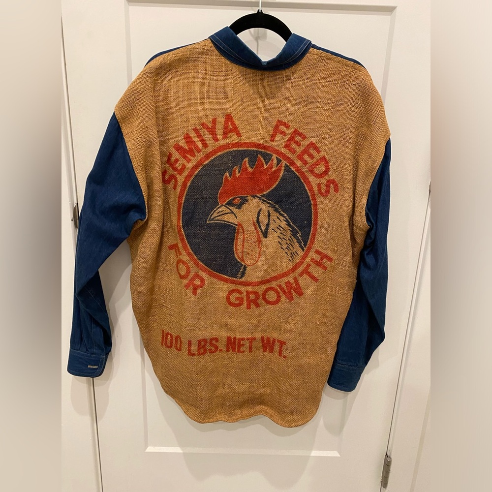 Marcos Ethan’s denim shirt 💯 cotton Made in USA. Good condition, runs as large